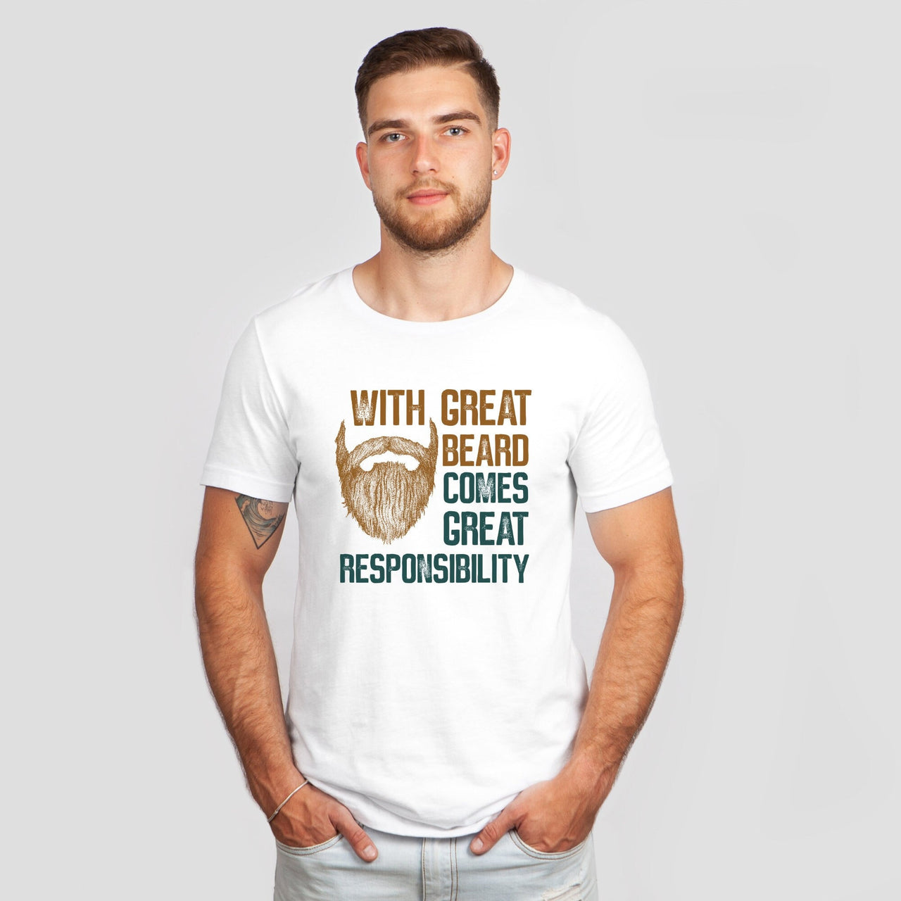 With Great Beard Comes Great Responsibility Tee