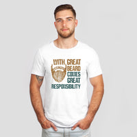 Thumbnail for With Great Beard Comes Great Responsibility Tee