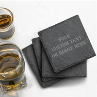 Thumbnail for Square Slate Coaster, Round Coaster Fits for All Common Glass Slate Coaster