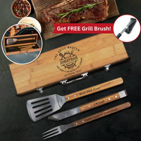 Thumbnail for Premium Grill Gift - The Grill Master, The Man, The Myth, The Legend BBQ Set
