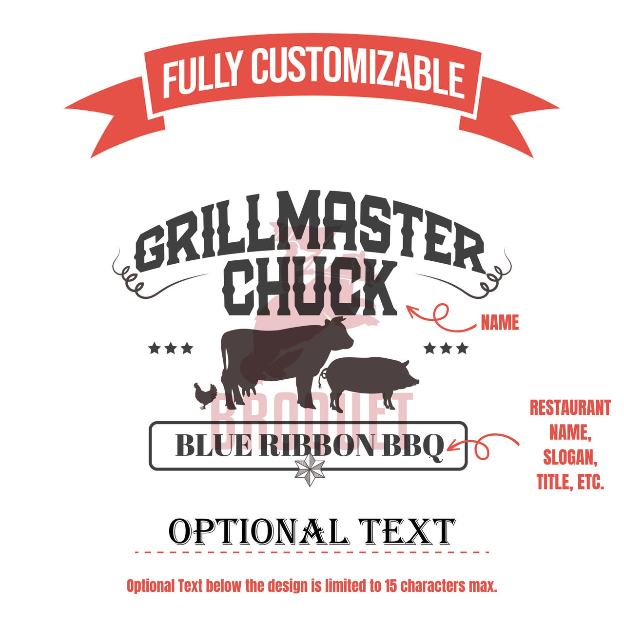Grill Meat Lover BBQ Tool Set - Custom Name Gift for Barbeque Resto Owner