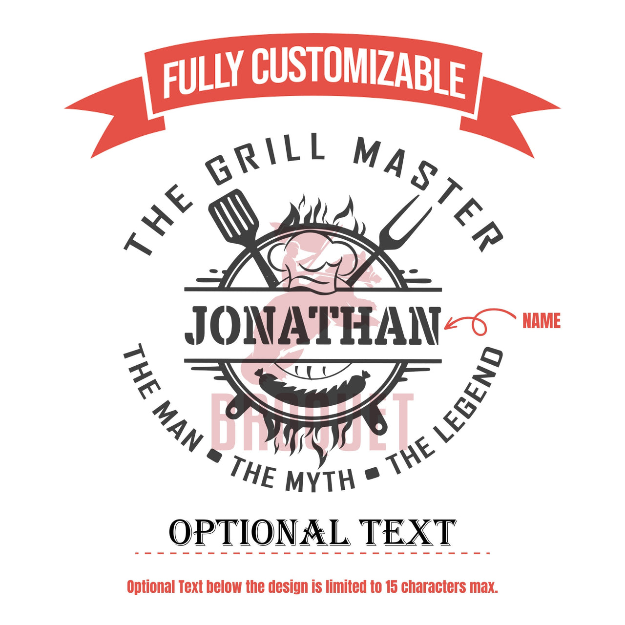 The Grill Master BBQ Set - Custom 5-Piece Grilling Gift for Father's Day