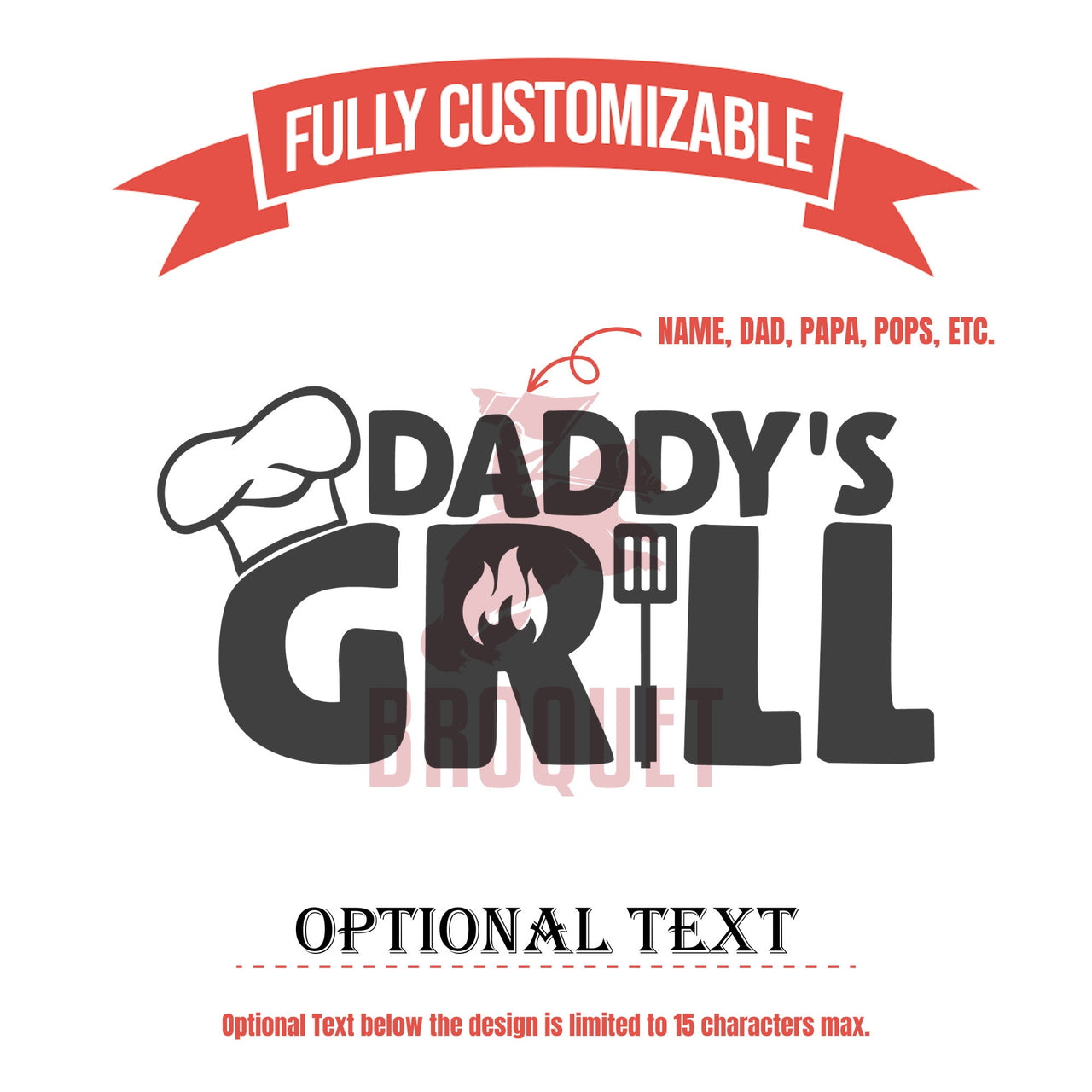 Daddy's Grill Gift - Personalized Grill Set for Dad, Custom Grilling Tool Set