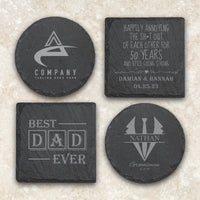 Thumbnail for Square Slate Coaster, Round Coaster Fits for All Common Glass Slate Coaster