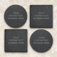 Thumbnail for Square Slate Coaster, Round Coaster Fits for All Common Glass Slate Coaster