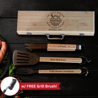 Thumbnail for Premium Grill Gift - The Grill Master, The Man, The Myth, The Legend BBQ Set