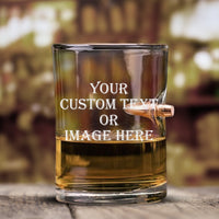 Thumbnail for Custom Design 10 oz Bullet Whiskey Glass | Personalized Image/Text Bullet Glass