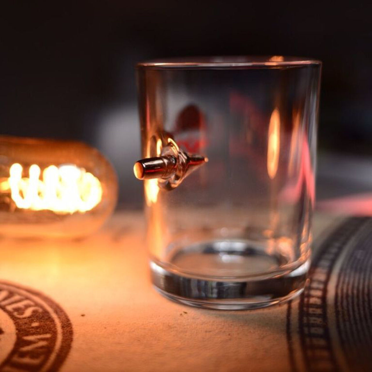 Custom 10 oz Bullet Whiskey Glass Gift for Cops