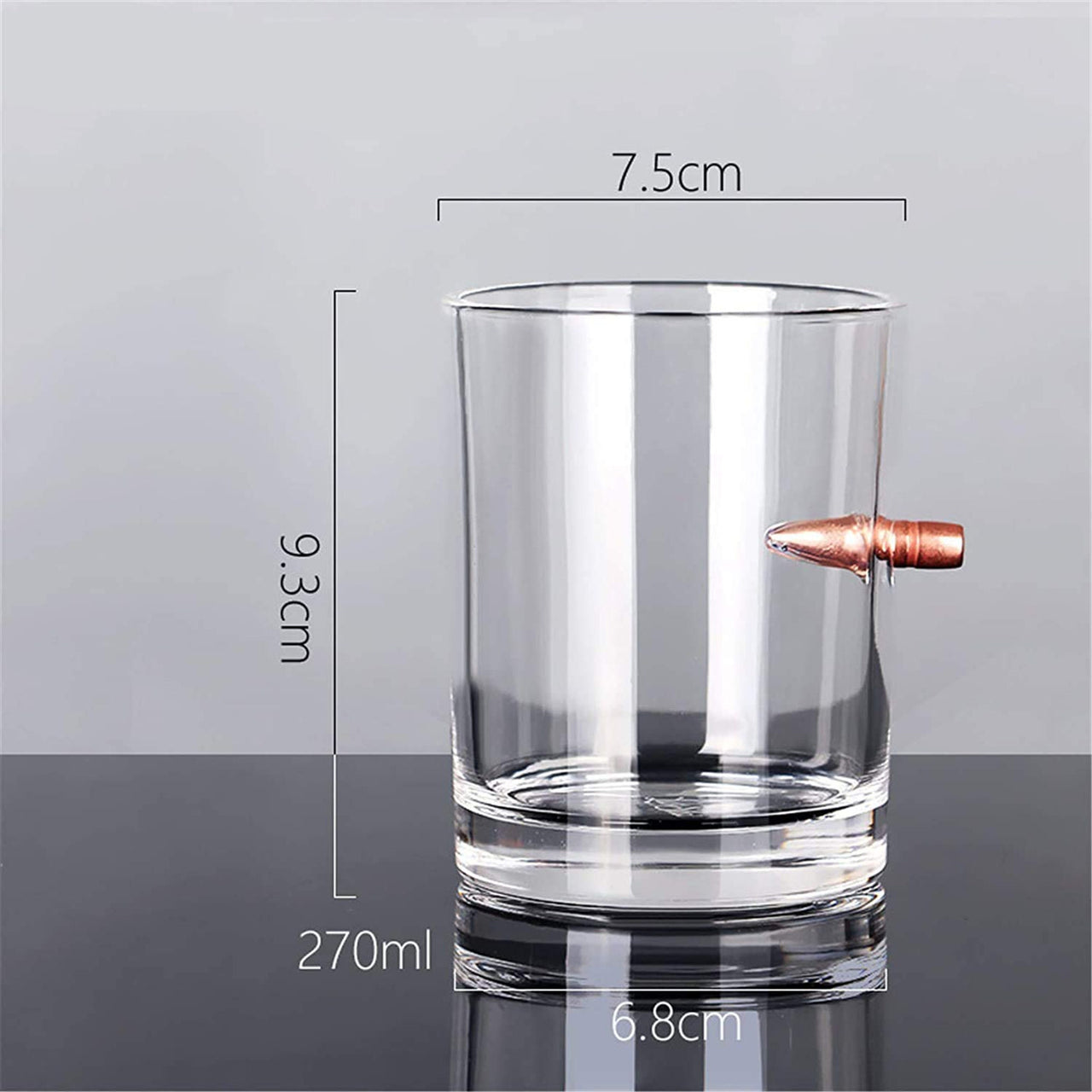 Custom 10 oz Bullet Whiskey Glass Gift for Cops