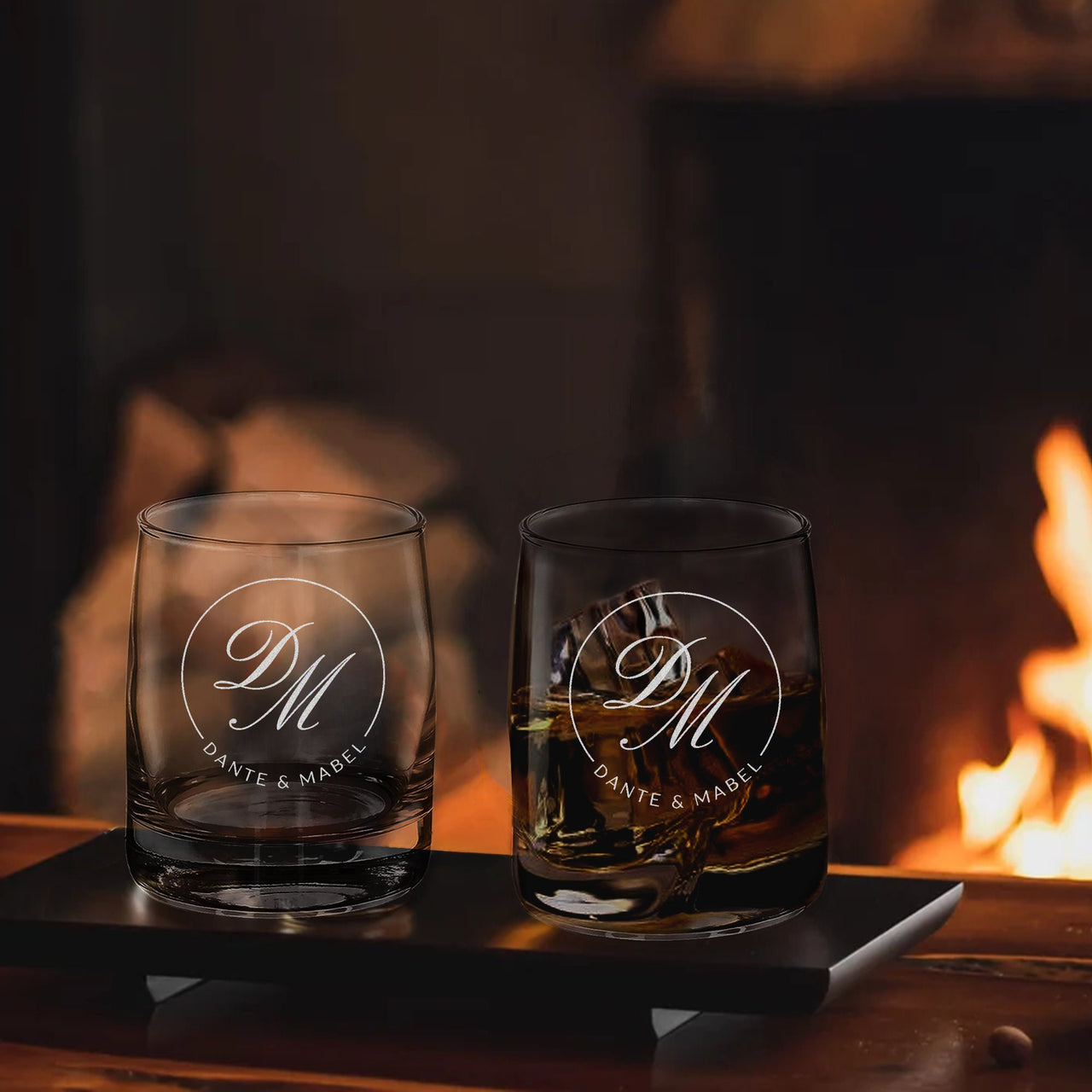 Custom Whiskey Glass Design | Your Own 12oz Etched Rocks Glass