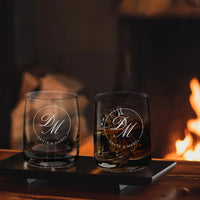 Thumbnail for Custom Whiskey Glass Design | Your Own 12oz Etched Rocks Glass
