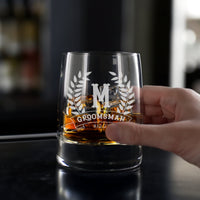 Thumbnail for Custom Whiskey Glass Design Your Own 12oz Etched Rocks Glass, Personalized Bourbon Whiskey Glasses Veterans Day Gift, Promotional Glass Gift