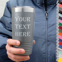 Thumbnail for Personalized Text 20oz Tumbler | Custom TEXT HERE Engraved Tumbler