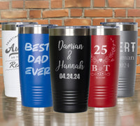 Thumbnail for Personalized Text 20oz Tumbler | Custom TEXT HERE Engraved Tumbler