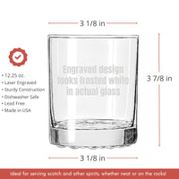 Thumbnail for Premium Quality Custom Etched 12.25oz Whiskey Glass