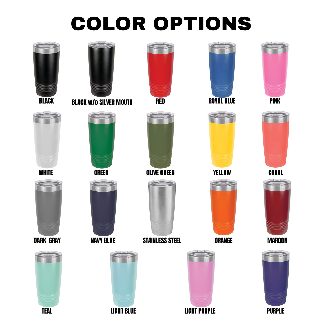 Personalized Text 20oz Tumbler | Custom TEXT HERE Engraved Tumbler