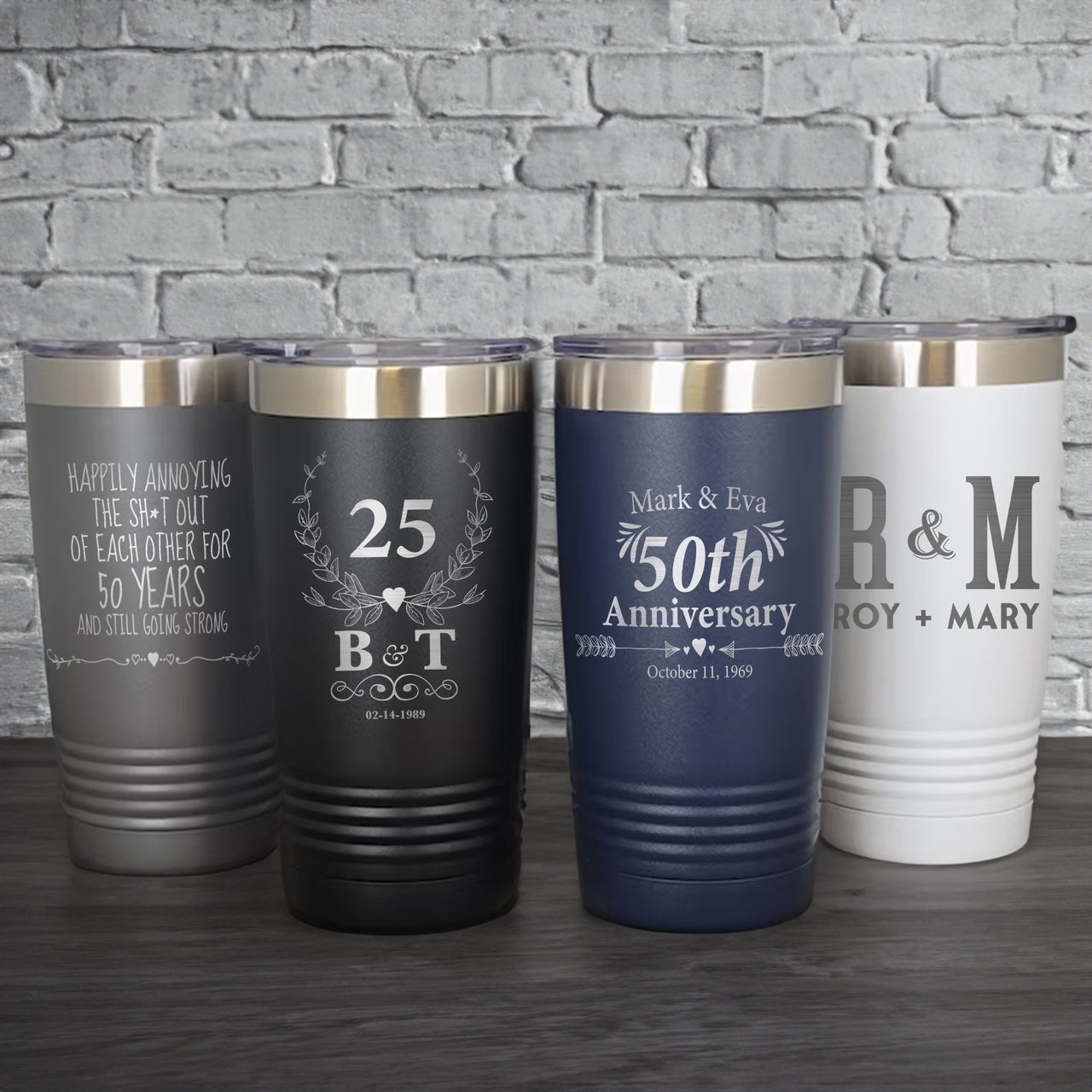 Personalized Text 20oz Tumbler | Custom TEXT HERE Engraved Tumbler
