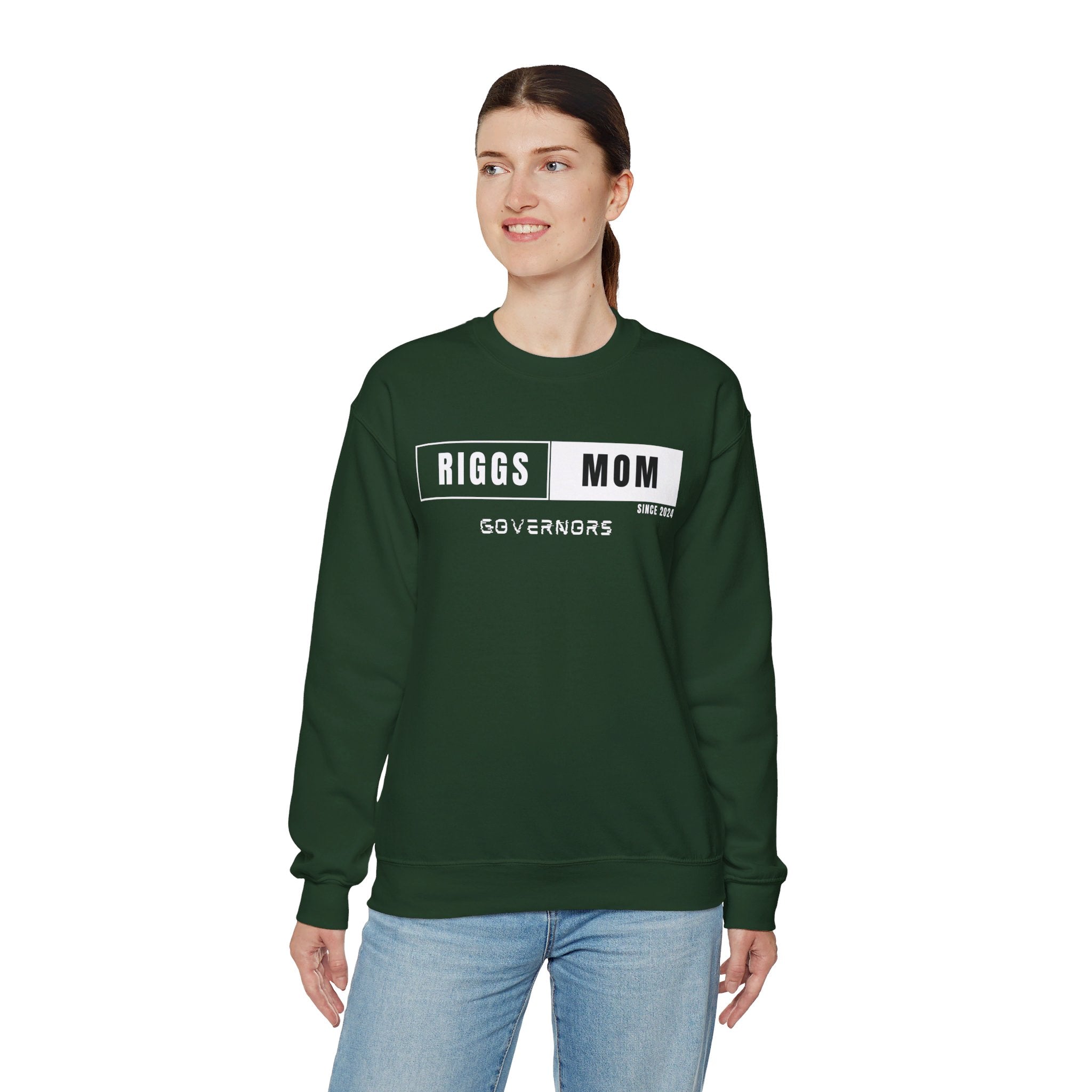 T.F. Riggs Mom Black and White Print Sweatshirt