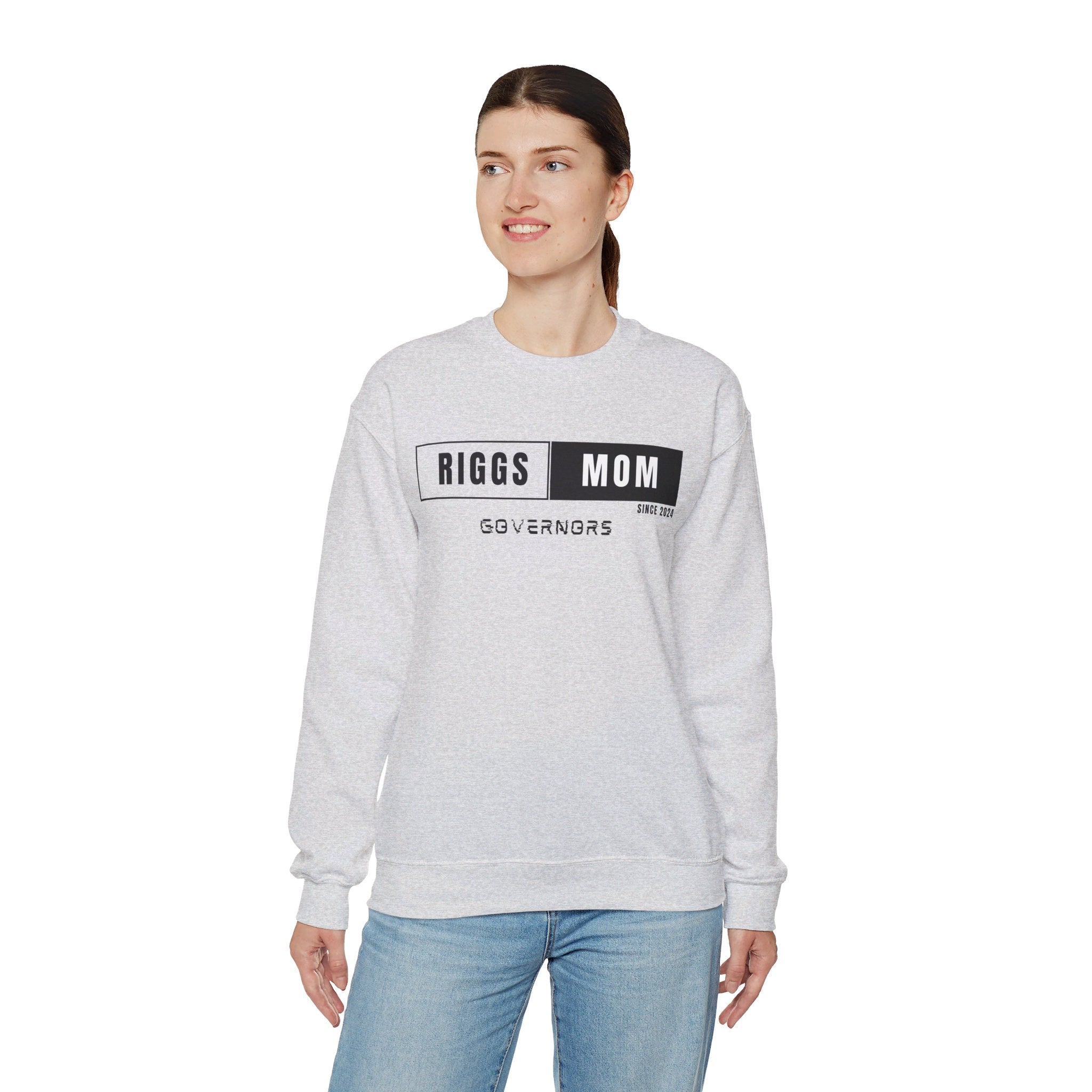 T.F. Riggs Mom Black and White Print Sweatshirt