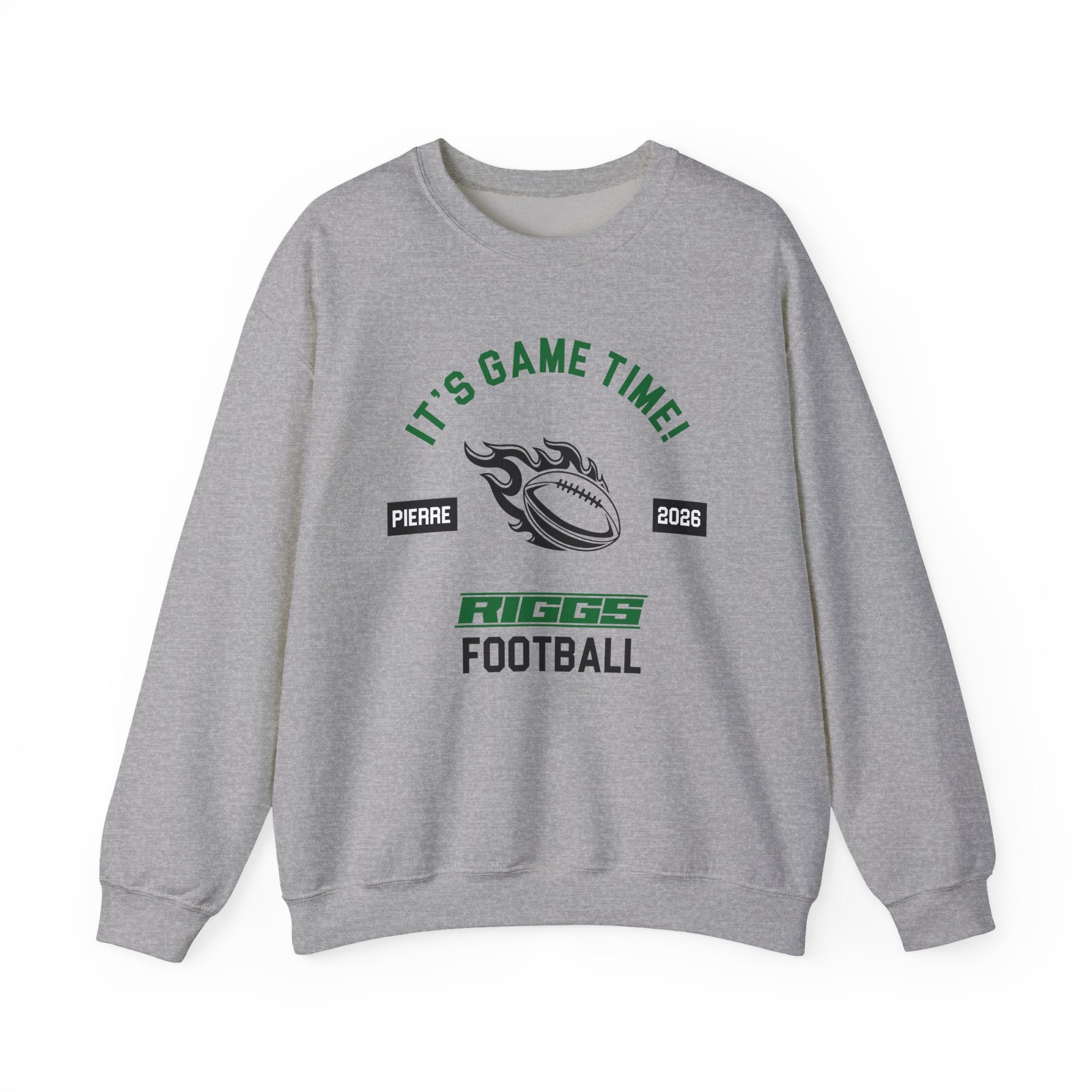 T.F. Riggs Flaming Football Crewneck Sweatshirt