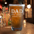 Dad Announcement Custom Year Beer Pint