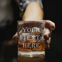 Thumbnail for Custom Your Text 10.5oz Whiskey Glasses