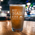 Best Dad Ever Engraved Pint Glass