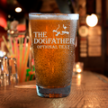 The Dogfather Pint Glass Gift For Dog Dad