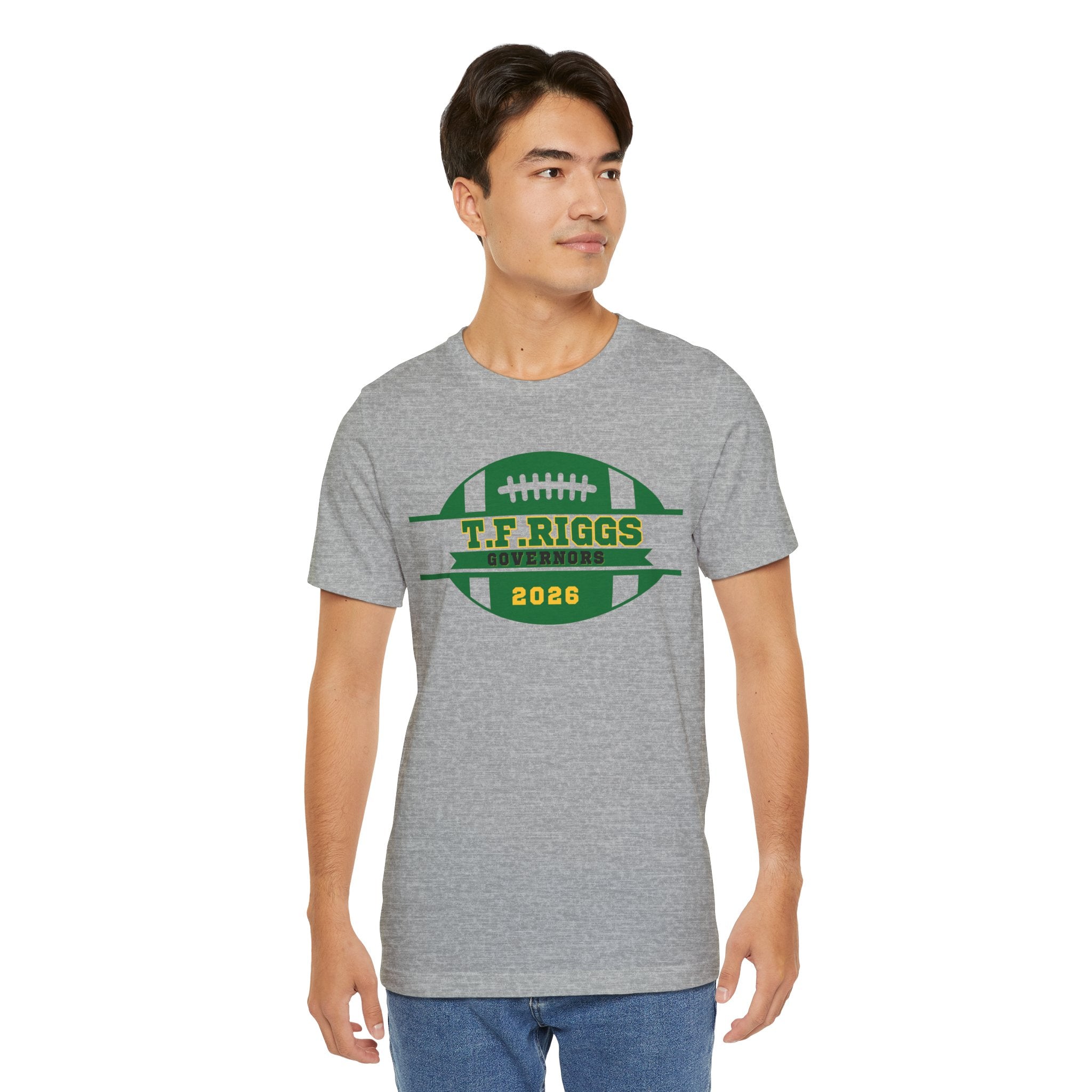 T.F. Riggs Governors Football Gold & Green Badge Tee
