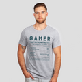 game nutrition facts gray shirt - colored