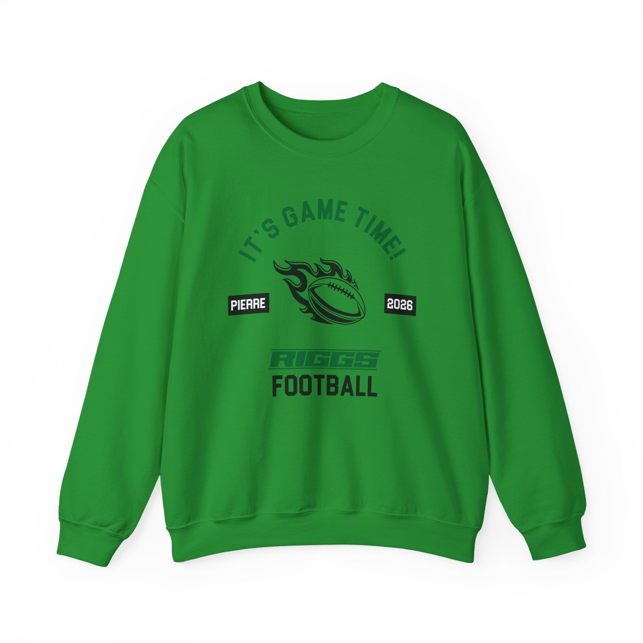 T.F. Riggs Flaming Football Crewneck Sweatshirt