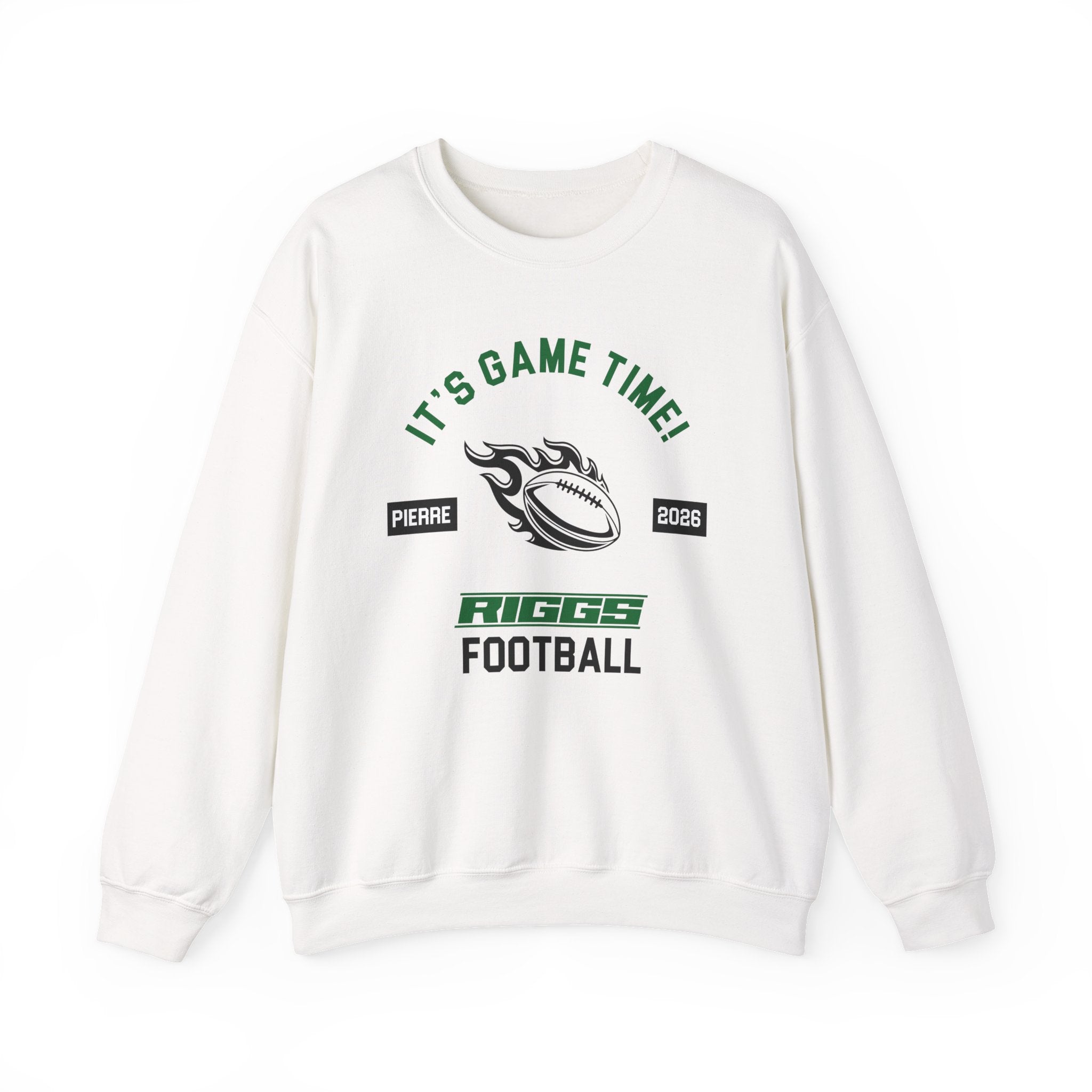 T.F. Riggs Flaming Football Crewneck Sweatshirt