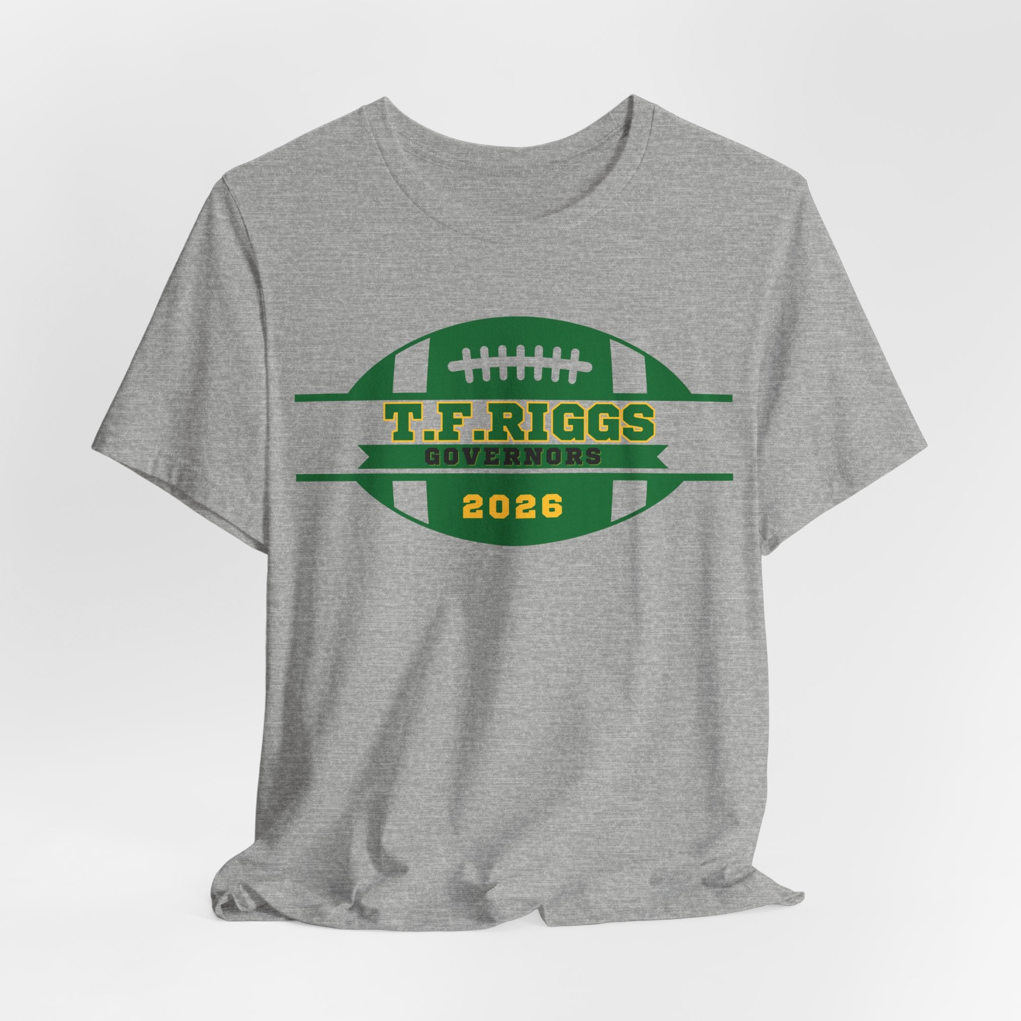 T.F. Riggs Governors Football Gold & Green Badge Tee
