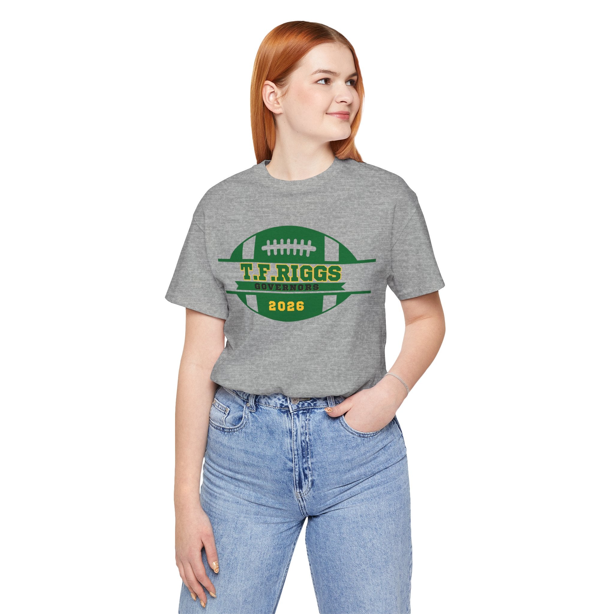 T.F. Riggs Governors Football Gold & Green Badge Tee
