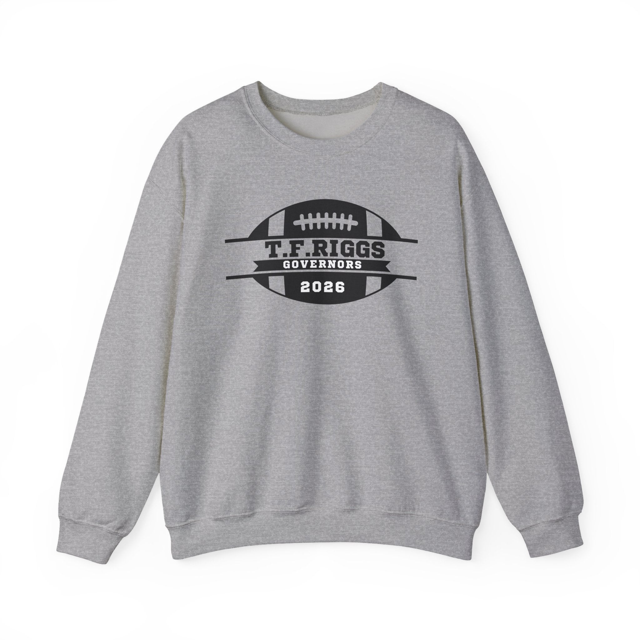 T.F. Riggs Governors Football White Badge Crewneck Sweatshirt