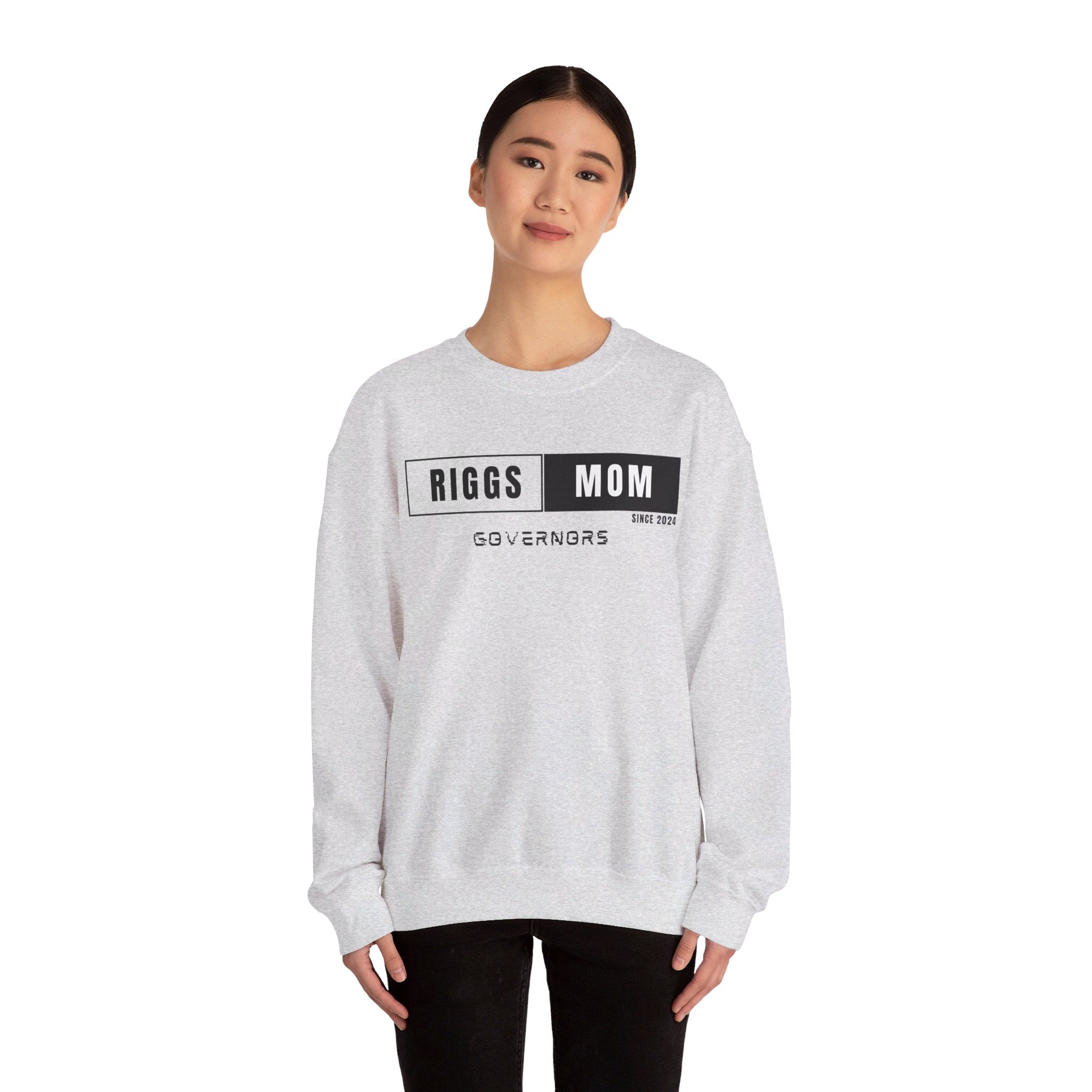 T.F. Riggs Mom Black and White Print Sweatshirt