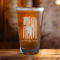 American Flag With Deer Hunting Pint Glass