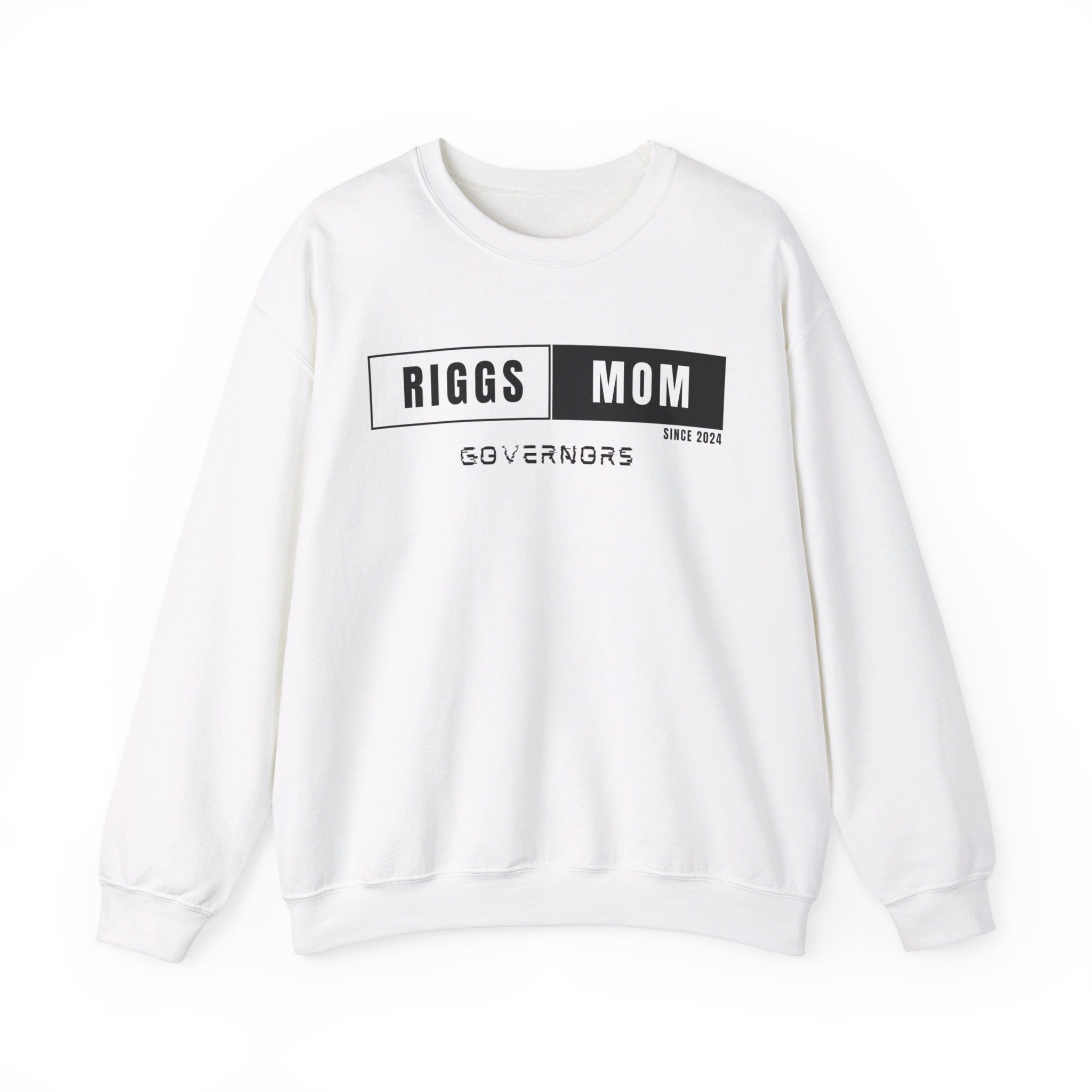 T.F. Riggs Mom Black and White Print Sweatshirt