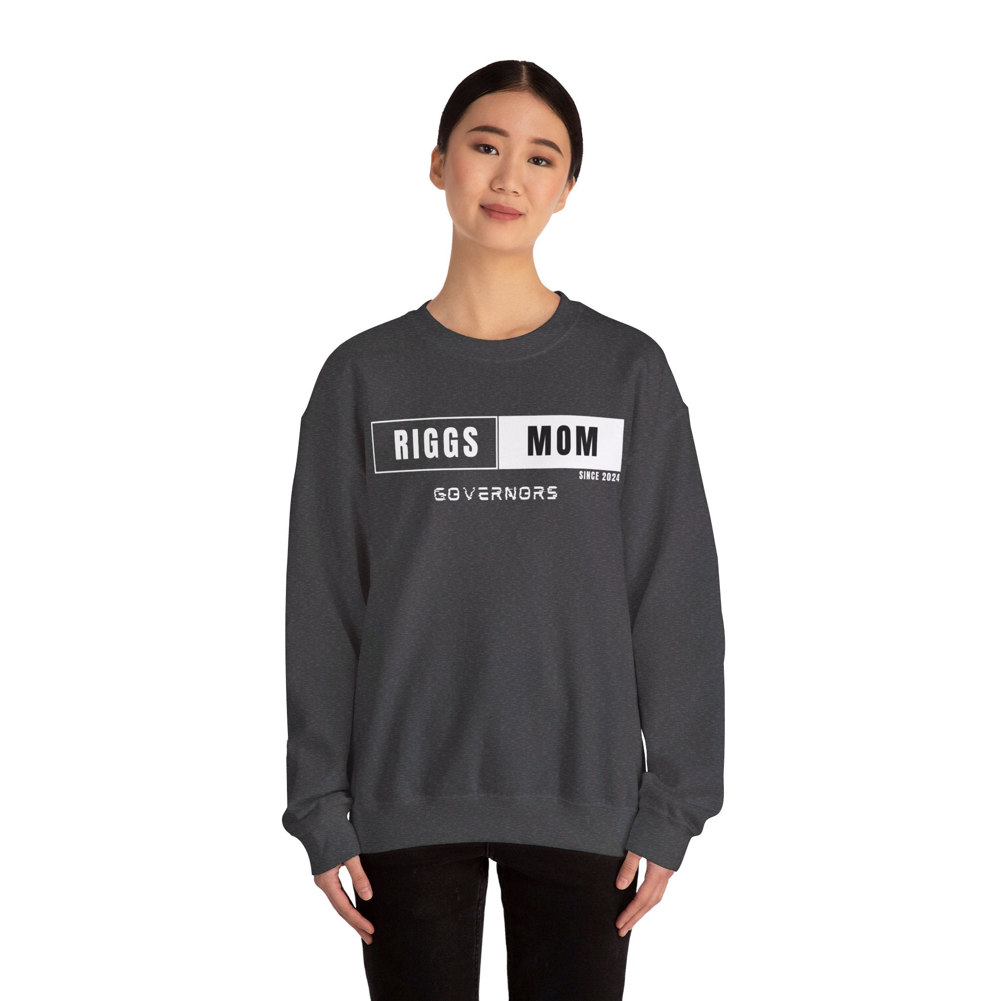 T.F. Riggs Mom Black and White Print Sweatshirt