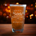 50th Anniversary Custom Pint Glass