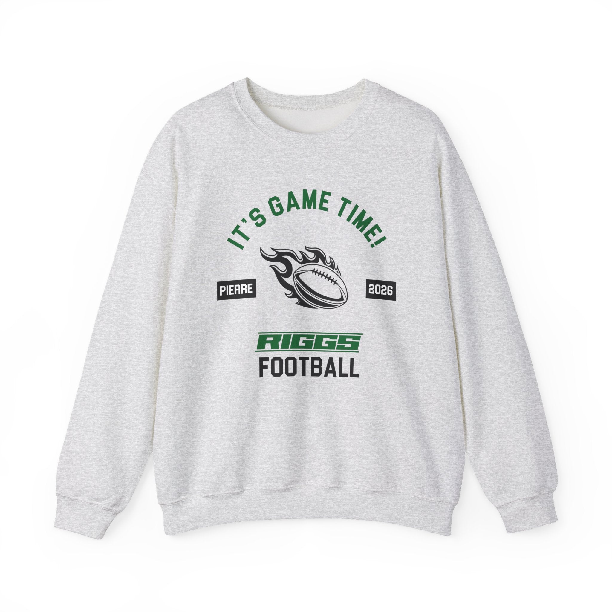 T.F. Riggs Flaming Football Crewneck Sweatshirt