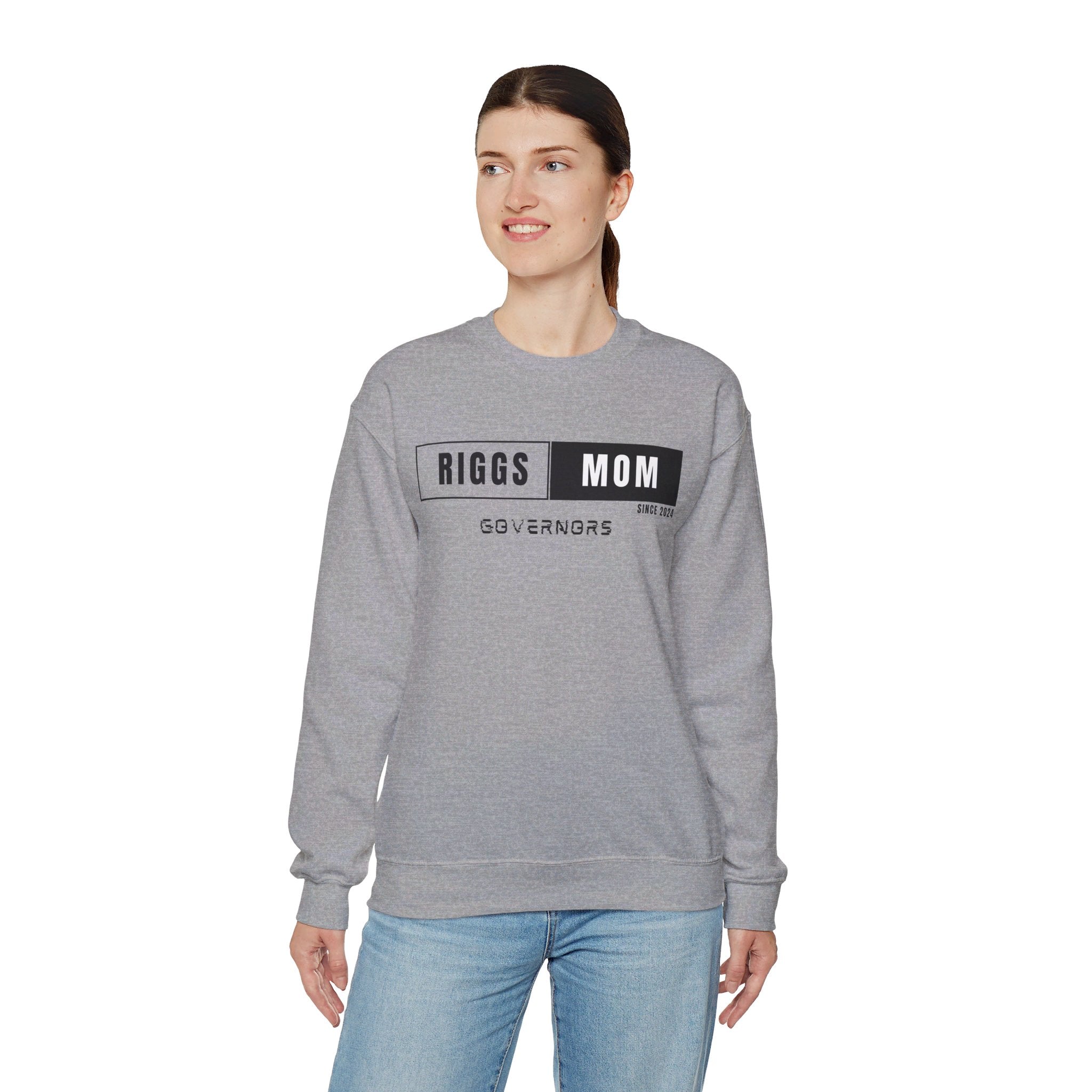 T.F. Riggs Mom Black and White Print Sweatshirt