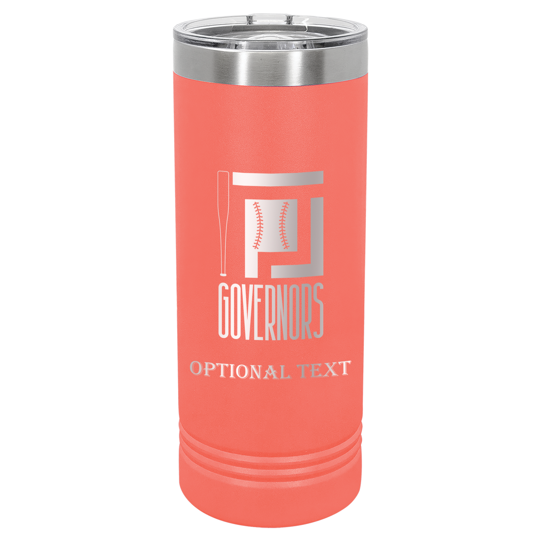 22 oz Skinny Tumbler - T.F. Riggs P with Governors