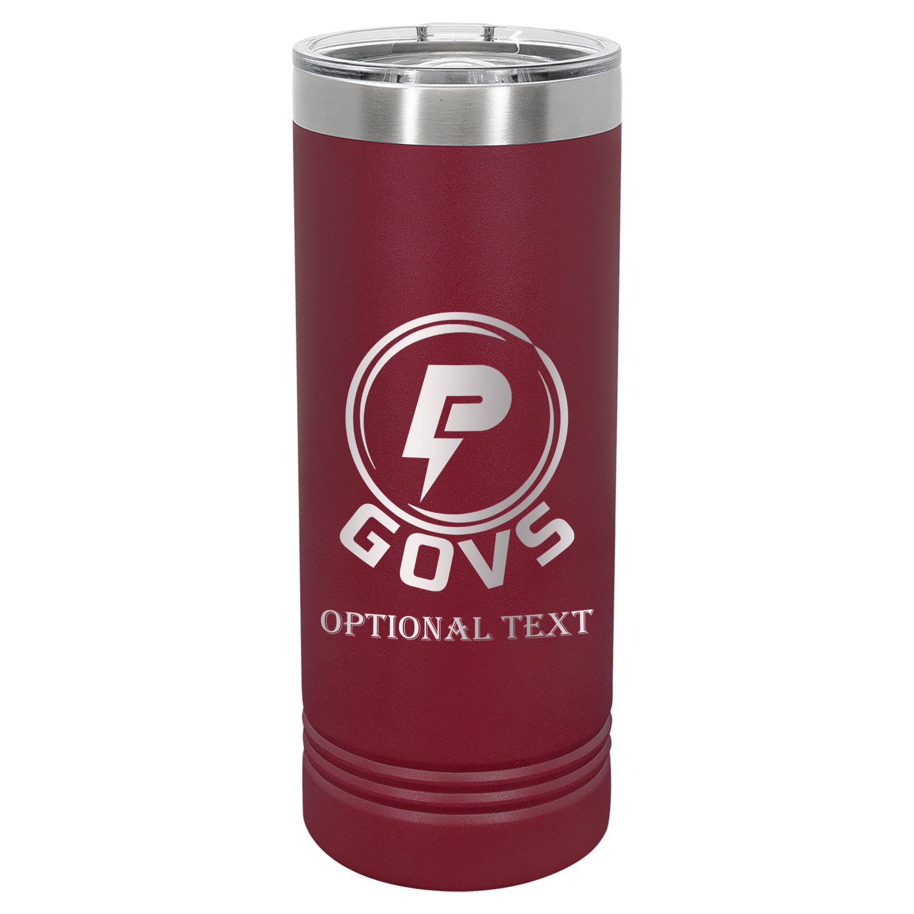 22 oz Skinny Tumbler - T.F. Riggs P with Govs