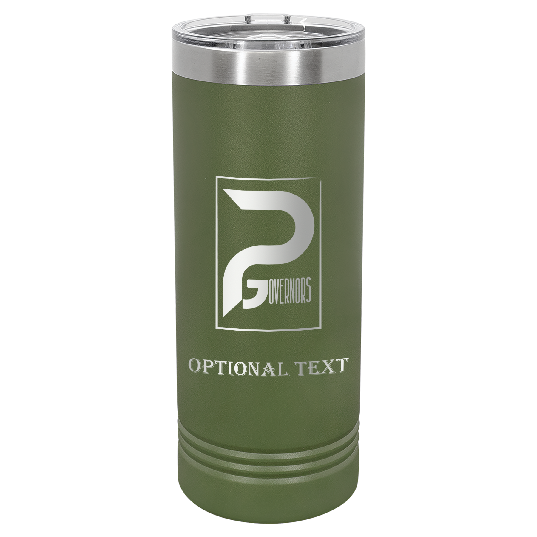 22 oz Skinny Tumbler - T.F. Riggs P with Governors