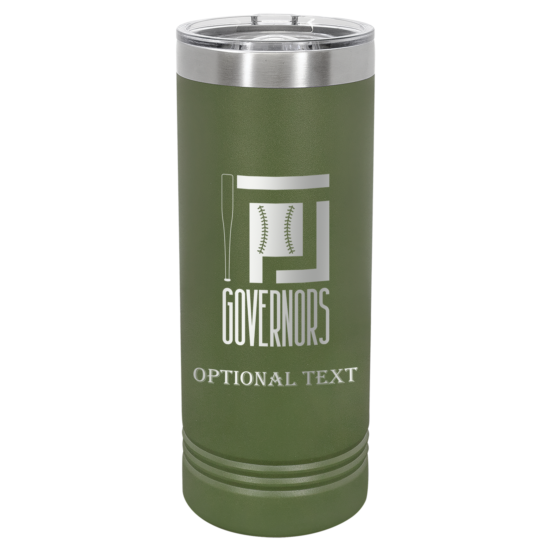 22 oz Skinny Tumbler - T.F. Riggs P with Governors