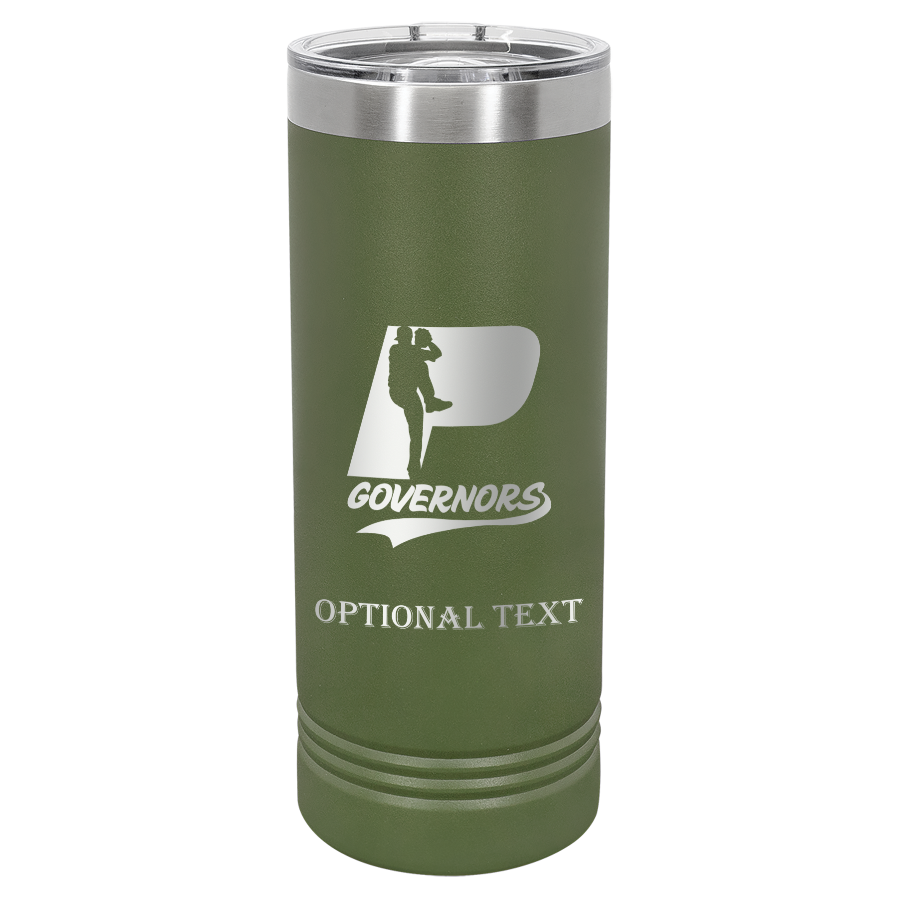 22 oz Skinny Tumbler - T.F. Riggs P with Governors