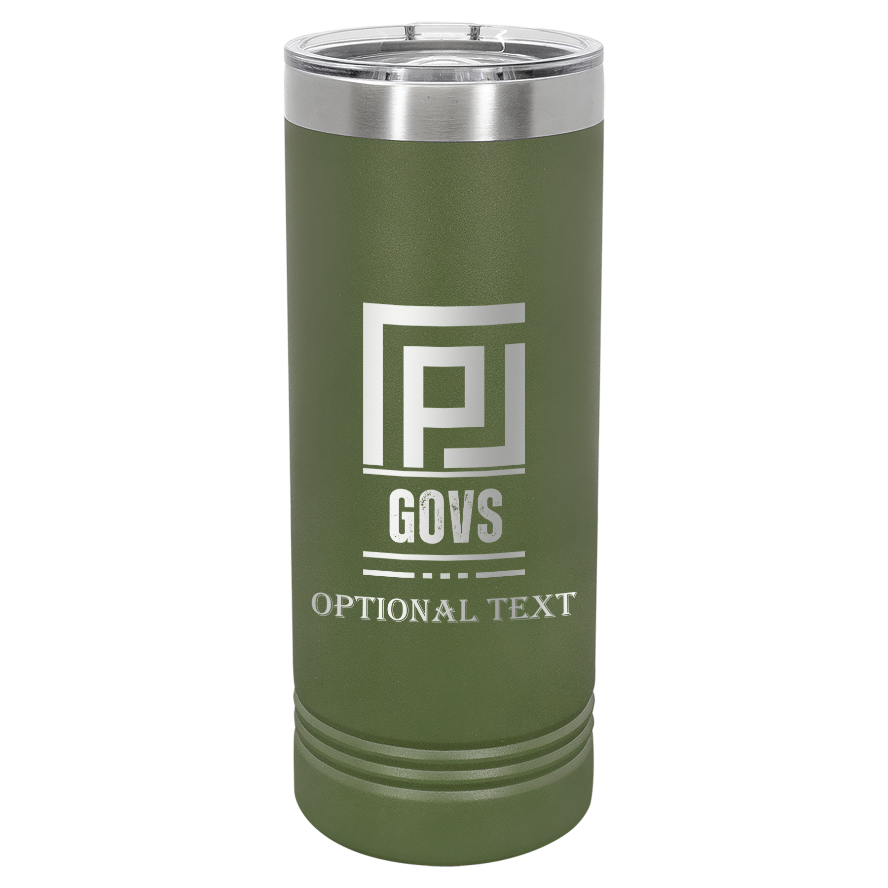 22 oz Skinny Tumbler - T.F. Riggs P with Govs