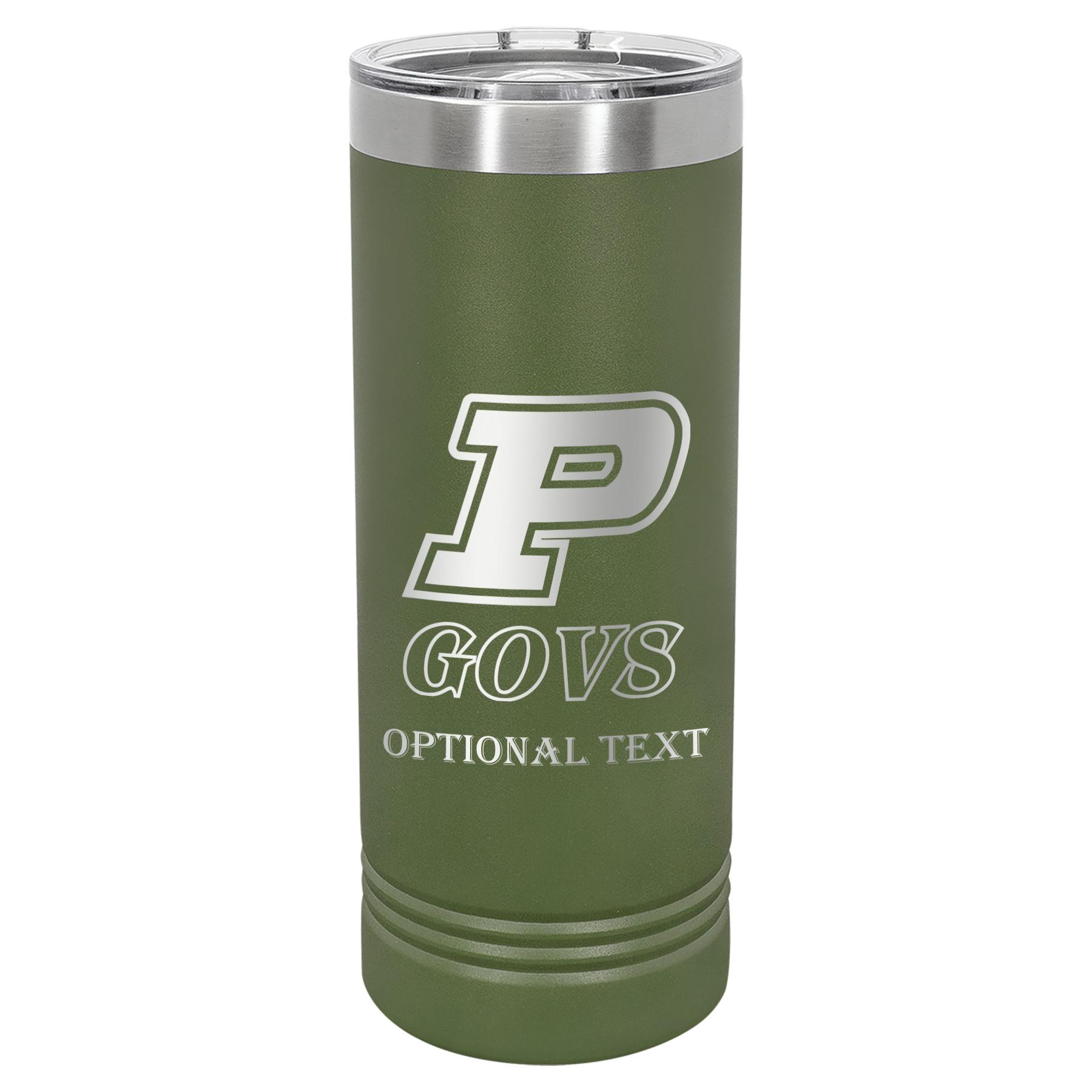 22 oz Skinny Tumbler - T.F. Riggs P with Govs