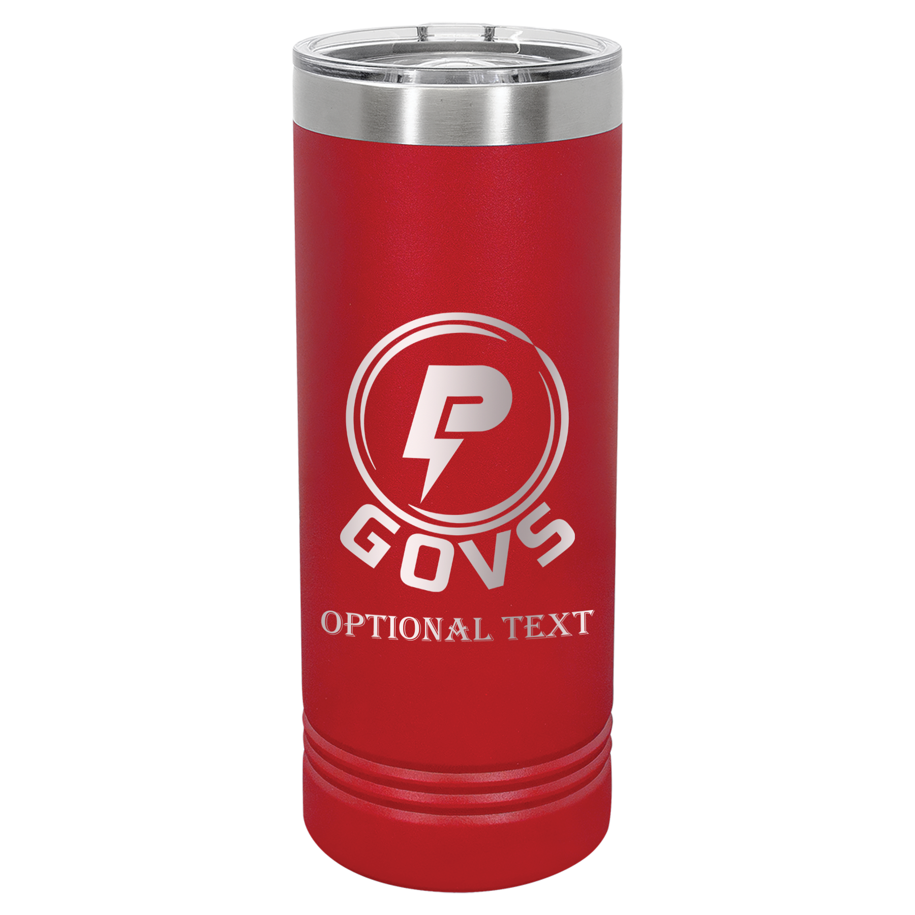 22 oz Skinny Tumbler - T.F. Riggs P with Govs